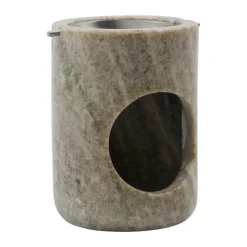 Marmori öljypoltin, Beige, hopeanvärinen viimeistely