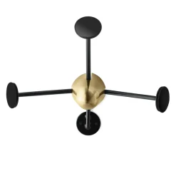 Matégot vaateripustin, musta-messinki