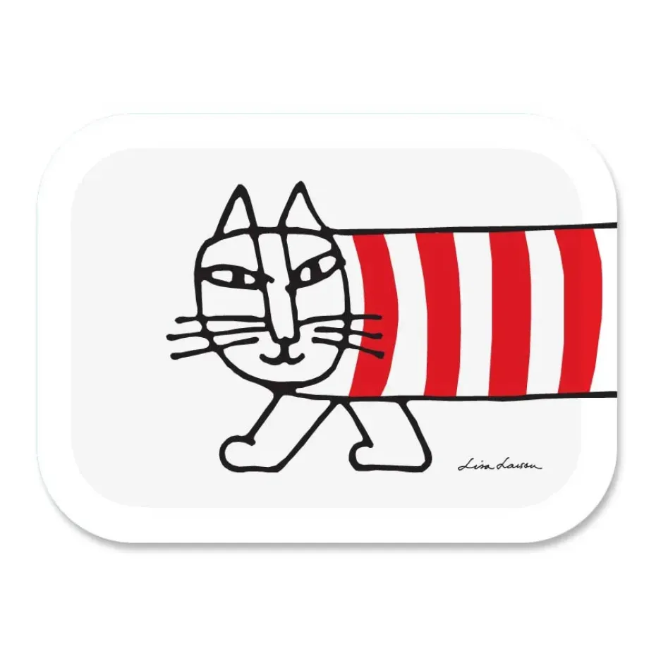 Mikey tarjotin, 27 x 20 cm, Valkoinen-punainen