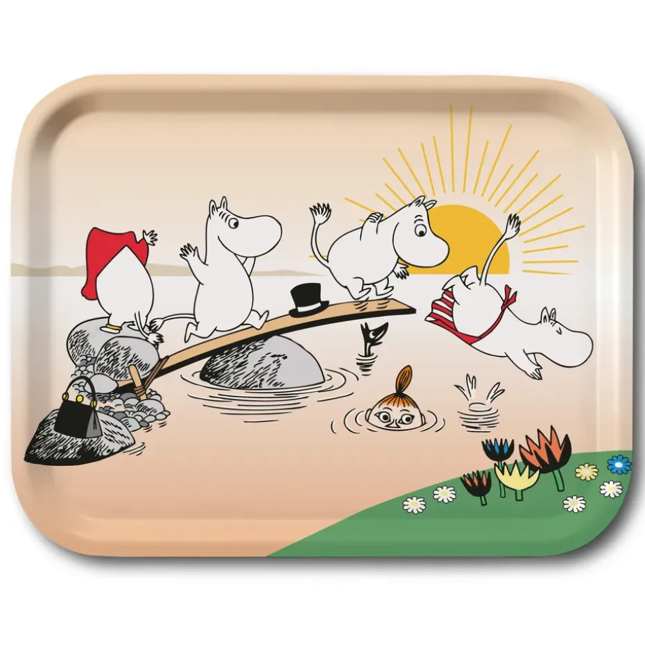 Muumi Kesä Iltauinti tarjotin, 27x20 cm