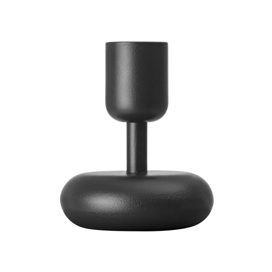 Nappula kynttilänjalka tummanharmaa, Pieni 107 mm