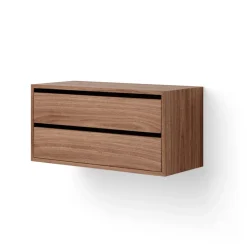 New Works laatikko-osasto 79x35 cm, Saksanpähkinä