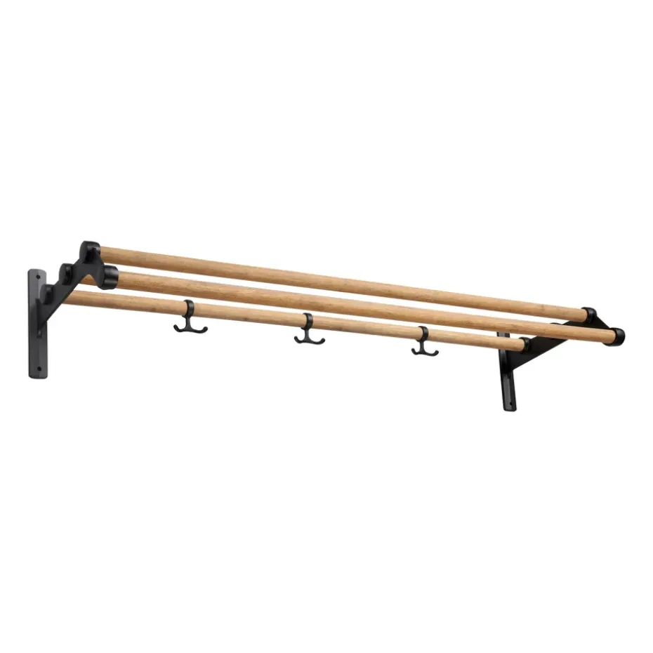 Nostalgi 291 -hattuhylly 100 cm, Bambu-musta