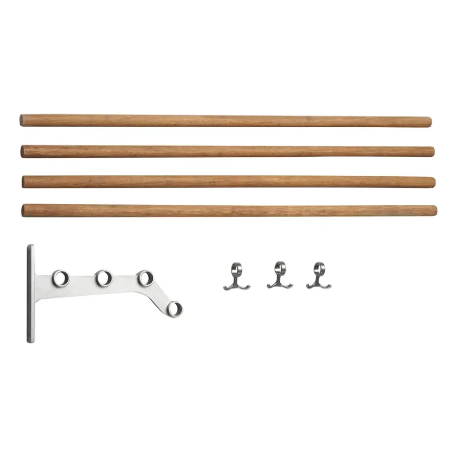 Nostalgi 291 korotettu hattuhylly 100 cm, Bambu-alumiini