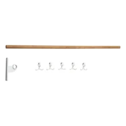 Nostalgi korotettu naulakko, Bambu-valkoinen