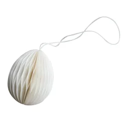 Ovoid pääsiäiskoriste paperi 7 cm, White