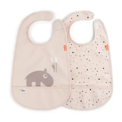 Ozzo ruokalappu tarranauhalla 2 kpl, Puuteri