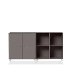 Pair sivupöytä, Coffee 35, valkoiseksi maalatut jalat