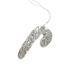 Paper candy cane joulukoriste, White