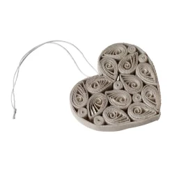 Paperisydän 8 cm, Kermainen