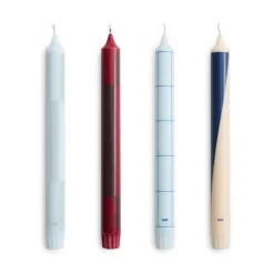 Pattern kynttilä mix 4-pack, Blues-bordeaux