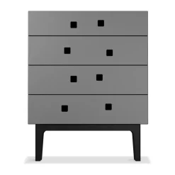 Peep B3 -lipasto, Slate grey, mustaksi lakattu