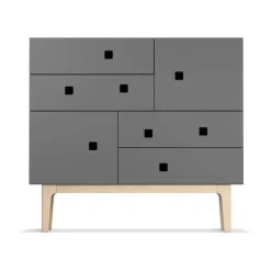 Peep B1 -lipasto, Slate grey, valkopigmentoitu tammi