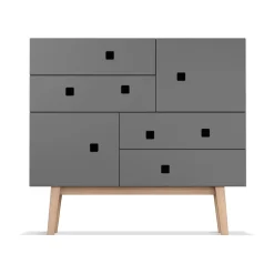 Peep B1 -lipasto, Slate grey, retro, tammirunko