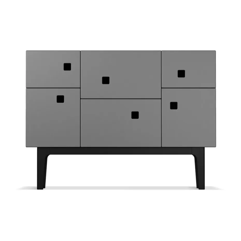 Peep C2 -kaappi, Slate grey, mustaksi lakattu