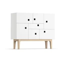 Peep C1 -kaappi, Valkoinen, valkopigmentoitu tammi