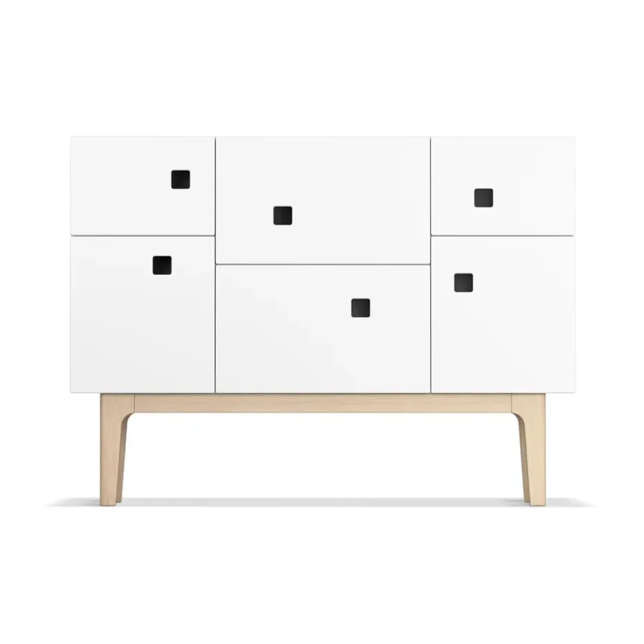 Peep C2 -kaappi, Valkoinen, valkopigmentoitu tammi