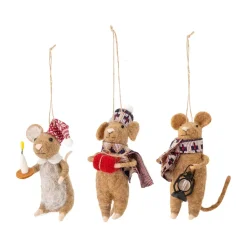 Peo joulukoriste hiiri 3 kpl, Ruskea