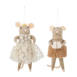 Peo joulukuusenkoriste villa 2 osaa, Ruskea, korkea