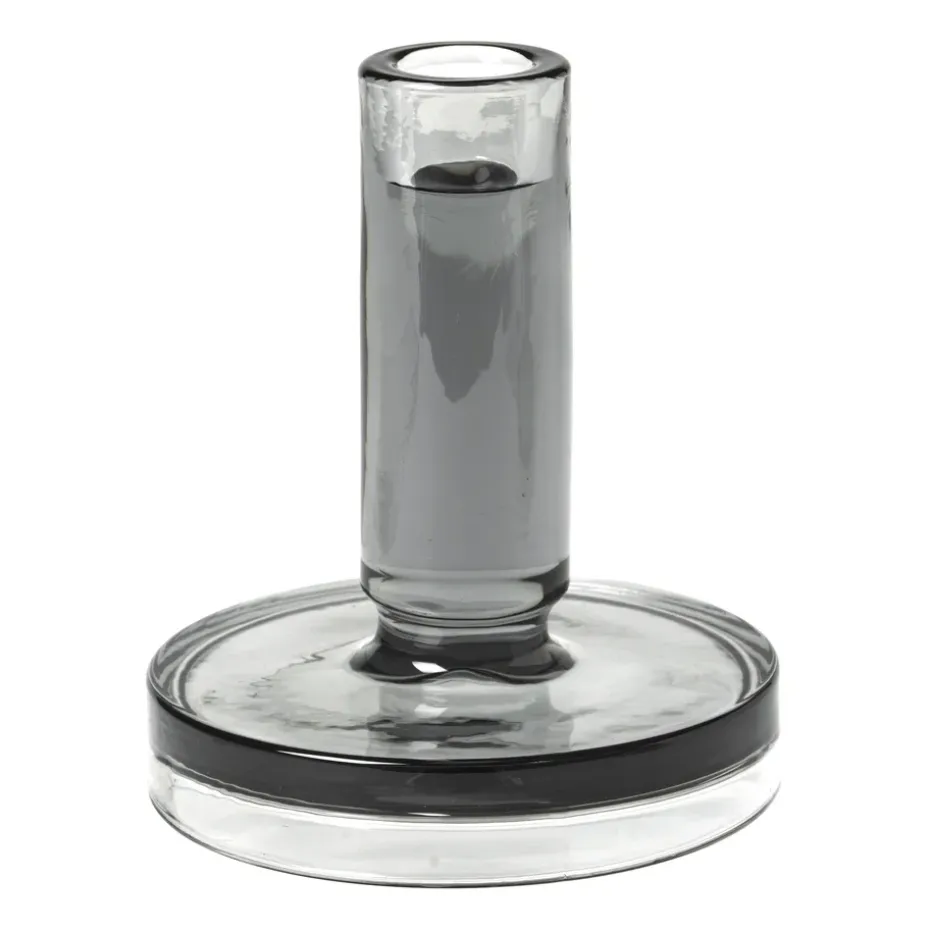 Petra kynttilänjalka smoked pearl dark grey, 14 cm