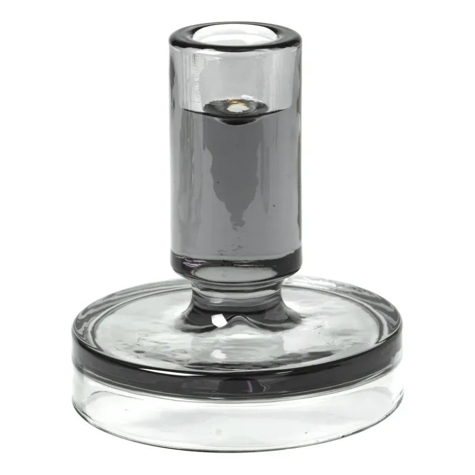 Petra kynttilänjalka smoked pearl dark grey, 11 cm