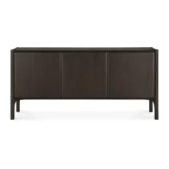 PI Sideboard, Teak dark brown, 3 ovea