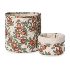 Pomme satiinipehmustettu kori, 2 osaa, 20xØ20 cm + 30xØ30 cm