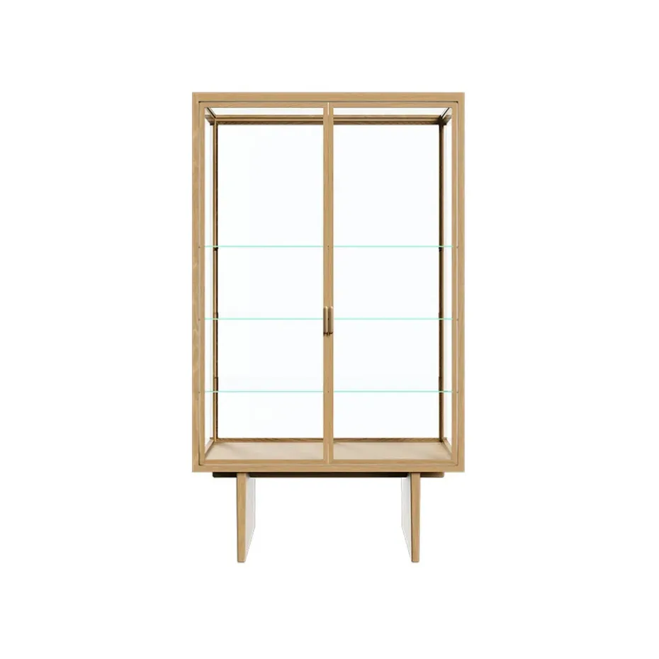 Private vitriinikaappi, Lasi, vaaleaksi petsattu tammi