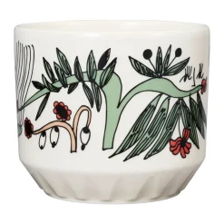 Puutarhurit ruukku Ø12x10 cm, Vihreä-valkoinen-punainen