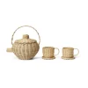 Rattan teeastiasto 3 osaa, Natural