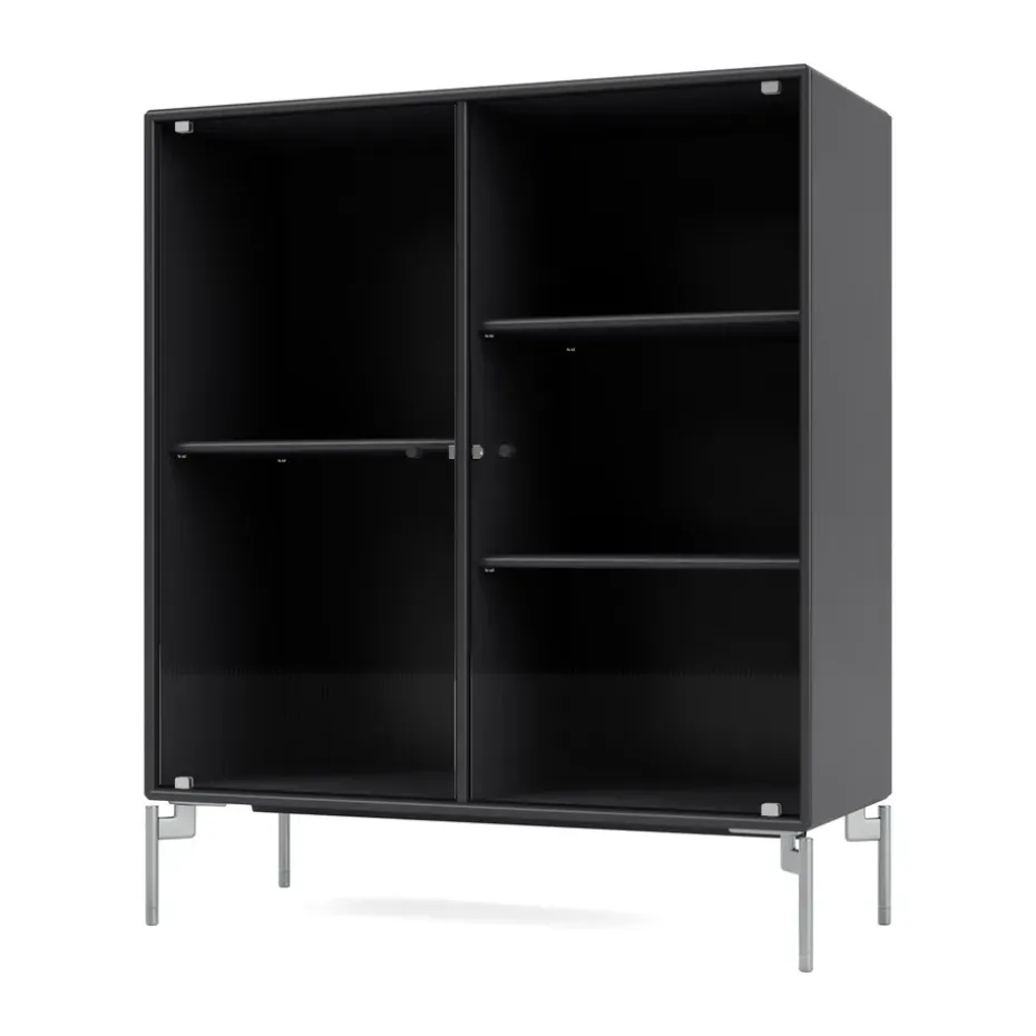 Ripple II vitriinikaappi 69,6x82,2x30 cm, Anthracite-jalat chrome