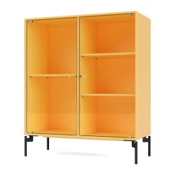 Ripple II vitriinikaappi 69,6x82,2x30 cm, Acacia-jalat black