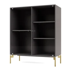 Ripple II vitriinikaappi 69,6x82,2x30 cm, Coffee-jalat brass