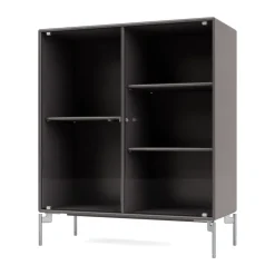 Ripple II vitriinikaappi 69,6x82,2x30 cm, Coffee-jalat chrome