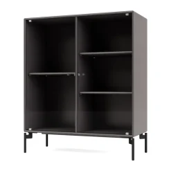 Ripple II vitriinikaappi 69,6x82,2x30 cm, Coffee-jalat black