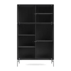 Ripple III vitriinikaappi 69,6x117,6x38 cm, Anthracite-jalat chrome