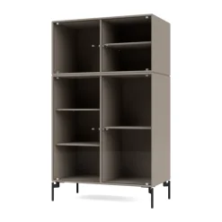 Ripple III vitriinikaappi 69,6x117,6x38 cm, Truffle-jalat black