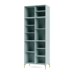 Ripple IV vitriinikaappi 69,6x187,2x38 cm, Flint-jalat brass