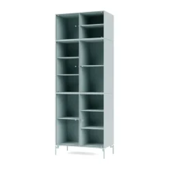 Ripple IV vitriinikaappi 69,6x187,2x38 cm, Flint-jalat flint