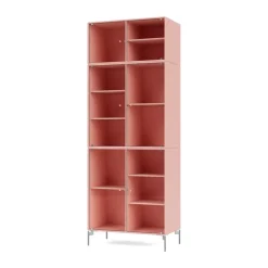 Ripple IV vitriinikaappi 69,6x187,2x38 cm, Ruby-jalat chrome