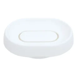 Saippua-astia silikonia piilotetulla tyhjennysputkella large, Valkoinen