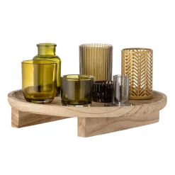 Sanga tarjotin kynttilälyhdyillä 8 osaa, Luonnonvärinen-monivärinen