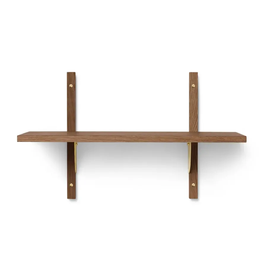 Sector hylly S/S, Smoked Oak, brass