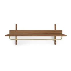 Sector hylly tangolla 37x87 cm, Smoked Oak, brass