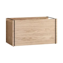 Säilytyslaatikko tammi 33 x 60 cm, Wood, black