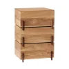 Stack säilytyslaatikko, Oak, 3 osaa, tummat öljytyt saksanpähkinäjalat