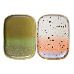 70's tarjotin pieni 2-pakkaus, Asteroids/Grass