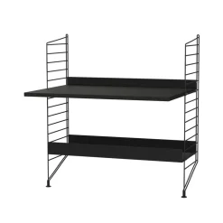 String lattiakaide, musta, 85x30 cm, 2 kpl