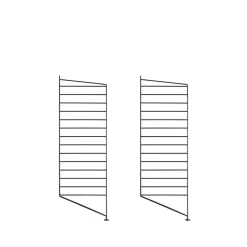 String lattiakaide, musta, 85x30 cm, 2 kpl