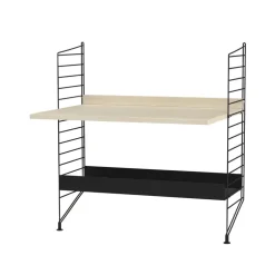 String lattiakaide, musta, 85x30 cm, 2 kpl